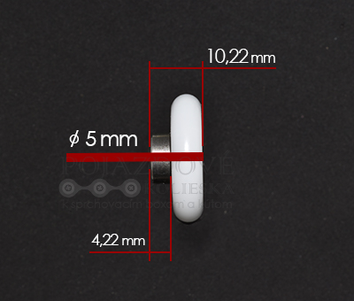 pojazdove koliesko na sprchovy kut A440 - veľkosť kolieska 1